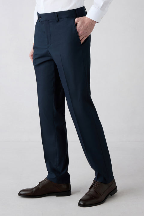 Dark Navy 8 Drop Muscle Fit Long Athletic Cut Shawl Lapel Suit