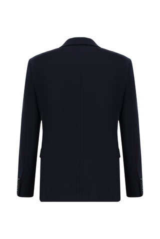  Koyu Lacivert Slim Fit Dar Kesim Klasik Takım Elbise