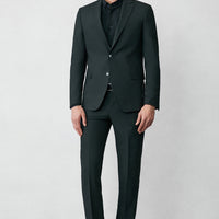 Koyu Antrasit 7 Drop Slim Fit Dar Kesim Mevsimlik Likralı Esnek Takım Elbise