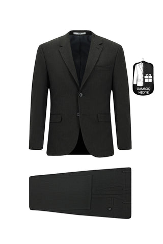  Koyu Antrasit 4 Drop Relaxed Fit Rahat Kesim Takım Elbise