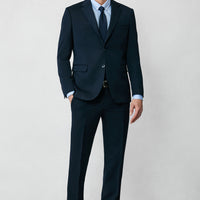 Koyu Lacivert 7 Drop Super Slim Fit Eksra Dar Kesim Mevsimlik Likralı Esnek Takım Elbise