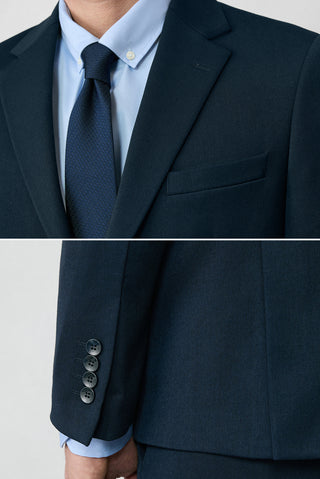  Koyu Lacivert 7 Drop Slim Fit Dar Kesim Mevsimlik Likralı Esnek Takım Elbise