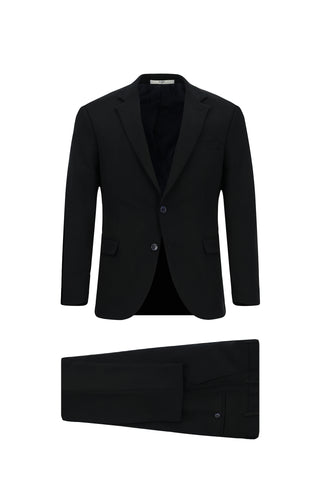  Koyu Lacivert 7 Drop Slim Fit Dar Kesim Klasik Takım Elbise