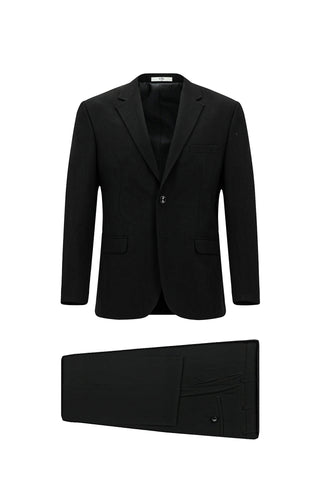  Siyah Slim Fit Dar Kesim Klasik Takım Elbise