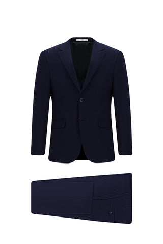  Orta Lacivert Relaxed Fit Rahat Kesim Klasik Takım Elbise