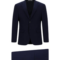 Orta Lacivert 7 Drop Slim Fit Dar Kesim Takım Elbise
