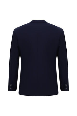  Orta Lacivert Slim Fit Dar Kesim Klasik Takım Elbise