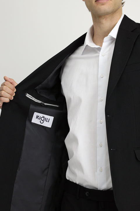 Siyah 7 Drop Slim Fit Dar Kesim Takım Elbise