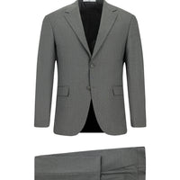 Orta Füme Slim Fit Dar Kesim Klasik Takım Elbise