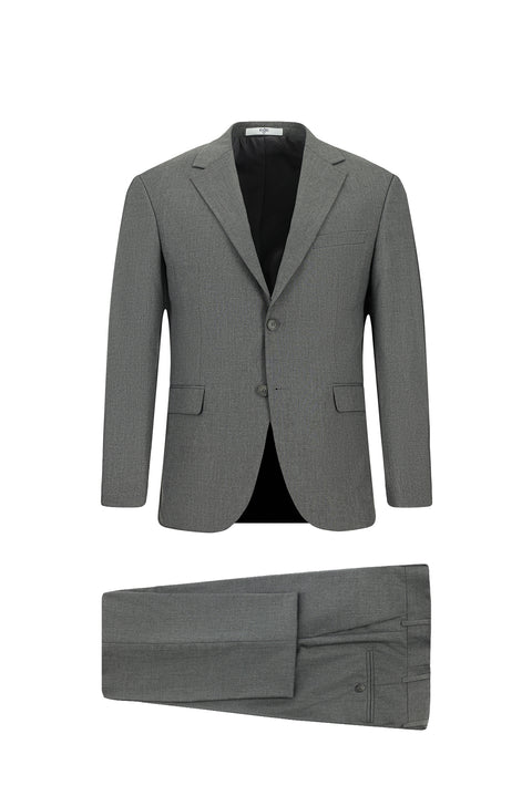 Orta Füme 7 Drop Slim Fit Dar Kesim Takım Elbise