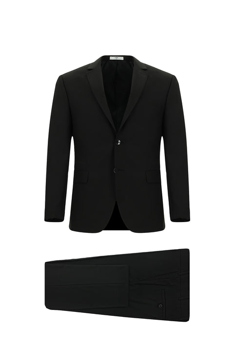 Siyah 7 Drop Super Slim Fit Eksra Dar Kesim Takım Elbise