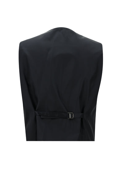 Siyah Lacivert Slim Fit Dar Kesim Kombinli Yelekli Takım Elbise