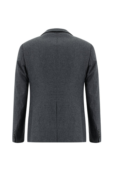  Koyu Füme Slim Fit Dar Kesim Yelekli Kombinli Takım Elbise