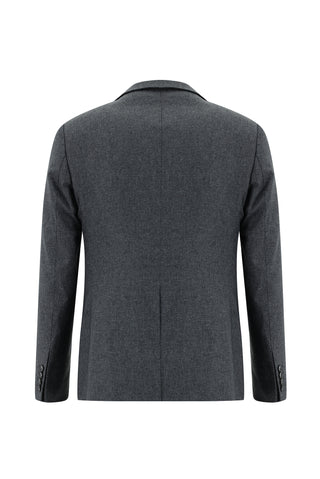  Koyu Füme 7 Drop Slim Fit Dar Kesim Yelekli Kombinli Takım Elbise