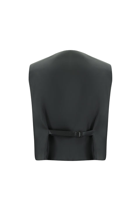 Koyu Füme 7 Drop Super Slim Fit Eksra Dar Kesim Yelekli Kombinli Takım Elbise