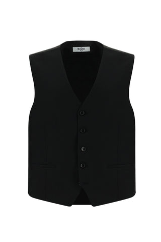  Siyah Slim Fit Dar Kesim Klasik Yelekli Takım Elbise