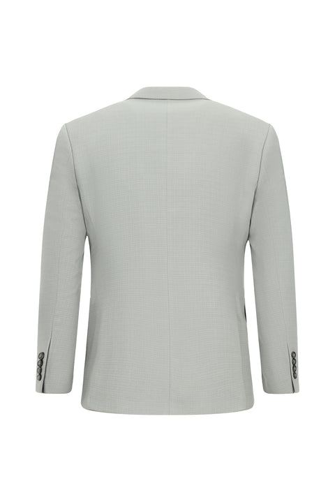 Light Grey 7 Drop Slim Fit Suit with Vest