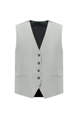  Açık Gri 7 Drop Slim Fit Dar Kesim Yelekli Kombinli Takım Elbise