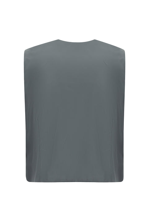 Light Grey 7 Drop Slim Fit Suit with Vest