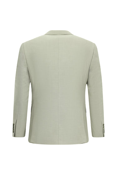  Küf Yeşili Slim Fit Dar Kesim Yelekli Kombinli Takım Elbise