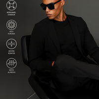 Siyah Techno-Line Super Slim Fit Ekstra Dar Kesim Klasik Takım Elbise