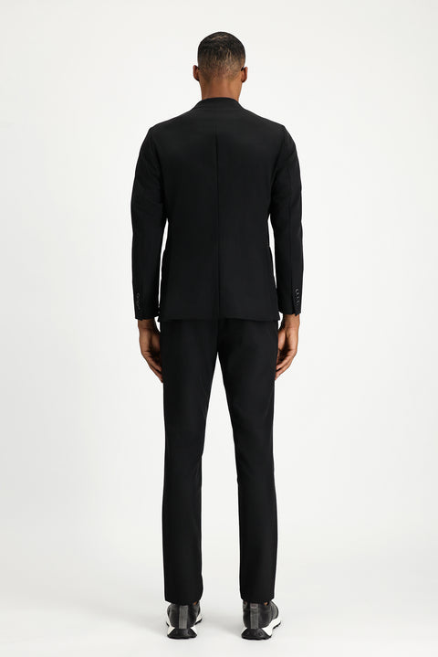 Siyah Techno-Line 7 Drop Super Slim Fit Eksra Dar Kesim Takım Elbise