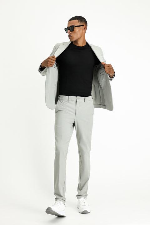 Açık Gri Techno-Line 7 Drop Super Slim Fit Eksra Dar Kesim Takım Elbise