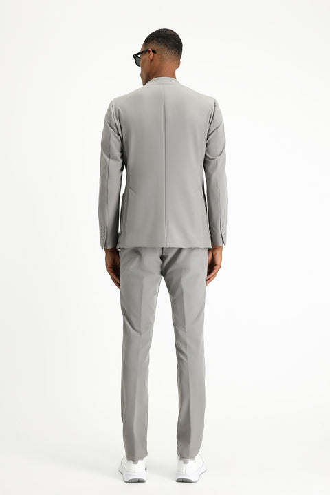 Açık Füme Techno-Line 7 Drop Super Slim Fit Eksra Dar Kesim Takım Elbise