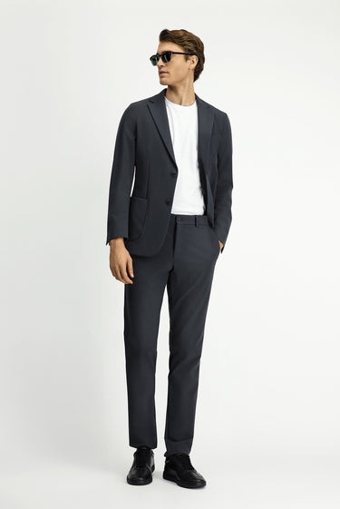 Koyu Füme Techno-Line Super Slim Fit Ekstra Dar Kesim Klasik Takım Elbise