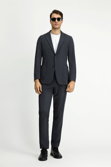 Koyu Füme Techno-Line Super Slim Fit Ekstra Dar Kesim Klasik Takım Elbise