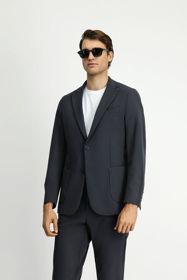 Koyu Füme Techno-Line Super Slim Fit Ekstra Dar Kesim Klasik Takım Elbise