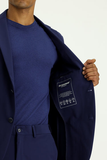 Orta Lacivert Techno-Line Super Slim Fit Ekstra Dar Kesim Klasik Takım Elbise