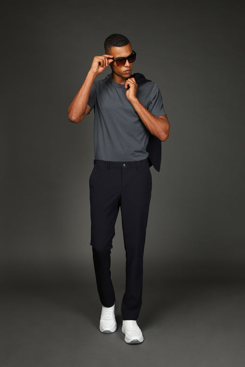 Koyu Lacivert Techno-Line 7 Drop Super Slim Fit Eksra Dar Kesim Takım Elbise