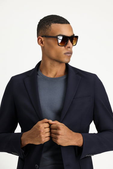 Koyu Lacivert Techno-Line Super Slim Fit Ekstra Dar Kesim Klasik Takım Elbise