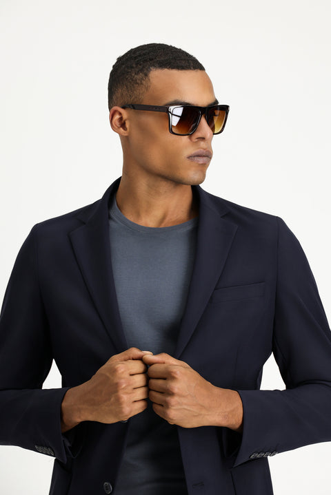 Koyu Lacivert Techno-Line 7 Drop Super Slim Fit Eksra Dar Kesim Takım Elbise