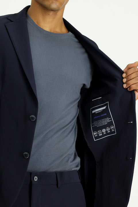 Koyu Lacivert Techno-Line 7 Drop Super Slim Fit Eksra Dar Kesim Takım Elbise