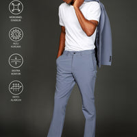 Koyu Mavi  Techno-Line Super Slim Fit Ekstra Dar Kesim Klasik Takım Elbise