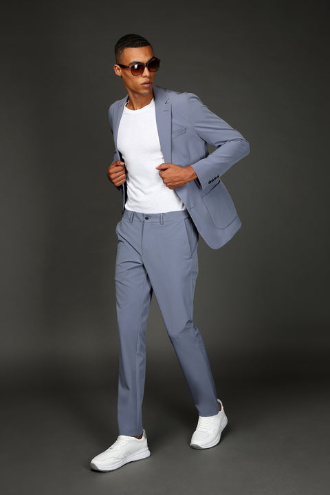 Koyu Mavi  Techno-Line 7 Drop Super Slim Fit Eksra Dar Kesim Takım Elbise