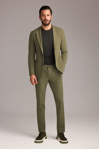  Orta Haki Techno-Line Super Slim Fit Ekstra Dar Kesim Klasik Takım Elbise