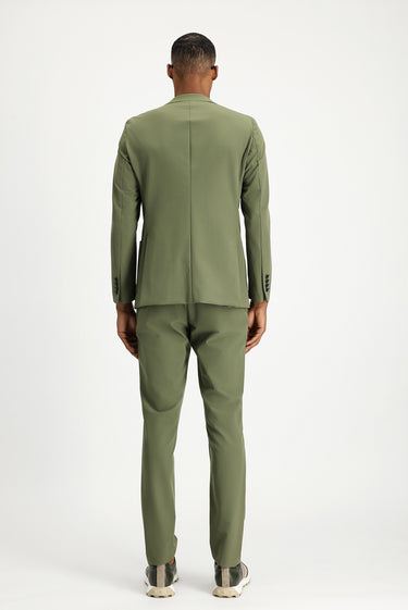 Orta Haki Techno-Line Super Slim Fit Ekstra Dar Kesim Klasik Takım Elbise