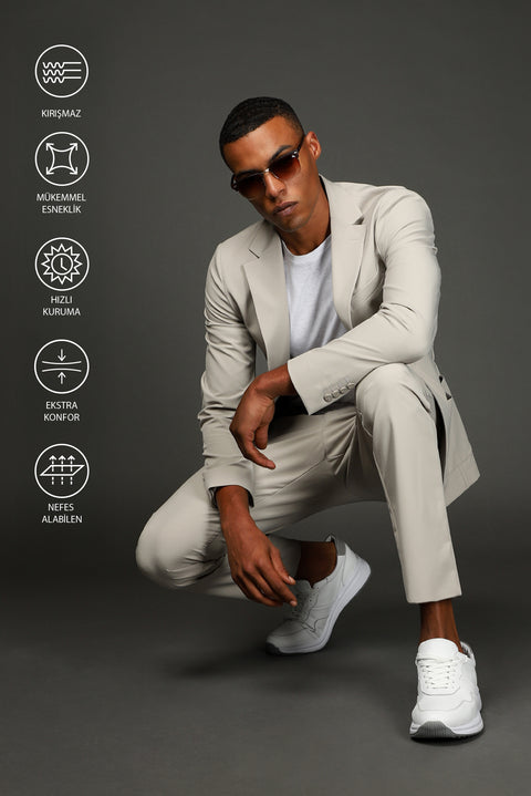 Taş Techno-Line 7 Drop Super Slim Fit Eksra Dar Kesim Takım Elbise