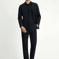 Koyu Antrasit Techno-Line Super Slim Fit Ekstra Dar Kesim Klasik Takım Elbise