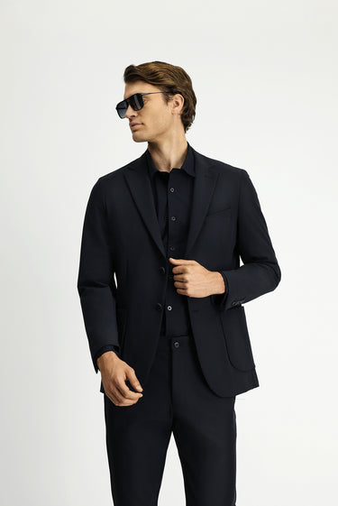 Koyu Antrasit Techno-Line Super Slim Fit Ekstra Dar Kesim Klasik Takım Elbise