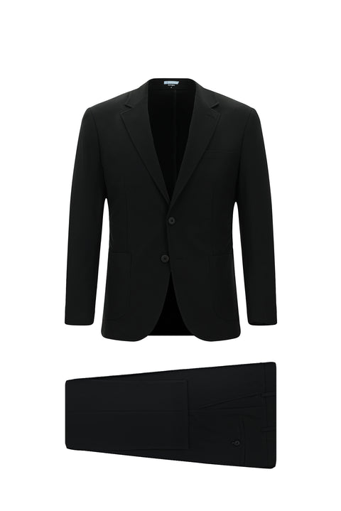 Black Techno-Line 7 Drop Slim Fit Lycra Suit