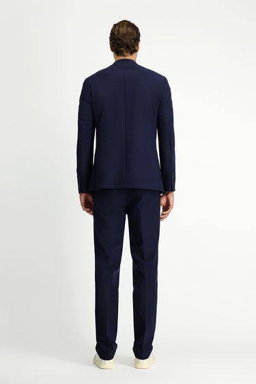 Koyu Lacivert Techno-Line Slim Fit Dar Kesim Likralı Takım Elbise
