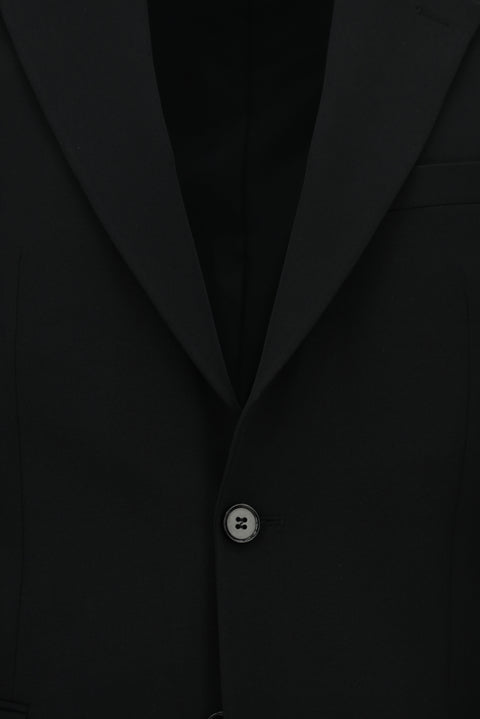 Black 4-Drop Relaxed Fit Comfortable Cut Seasonal Lycra Stretch Suit