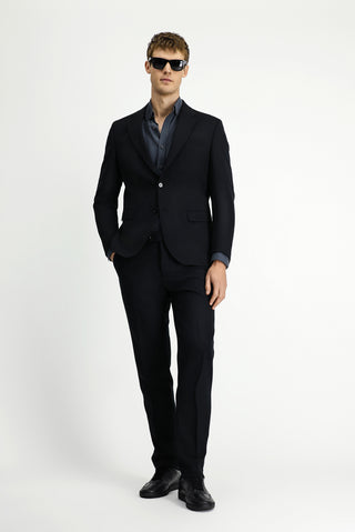  Siyah 7 Drop Super Slim Fit Ekstra Dar Kesim Mevsimlik Likralı Esnek Takım Elbise