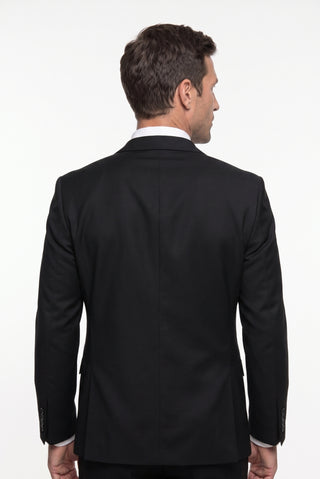  Siyah 7 Drop Slim Fit Dar Kesim Mevsimlik Likralı Esnek Takım Elbise