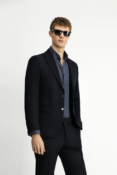  Siyah Super Slim Fit Ekstra Dar Kesim Klasik Takım Elbise