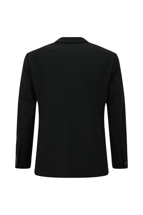 Siyah 7 Drop Slim Fit Dar Kesim Mevsimlik Likralı Esnek Takım Elbise